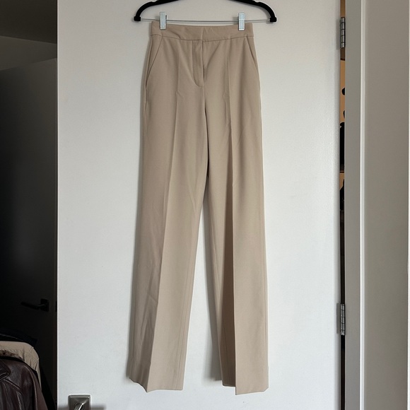 Aritzia Babaton Pleated Pant in Light Beige - Picture 1 of 3